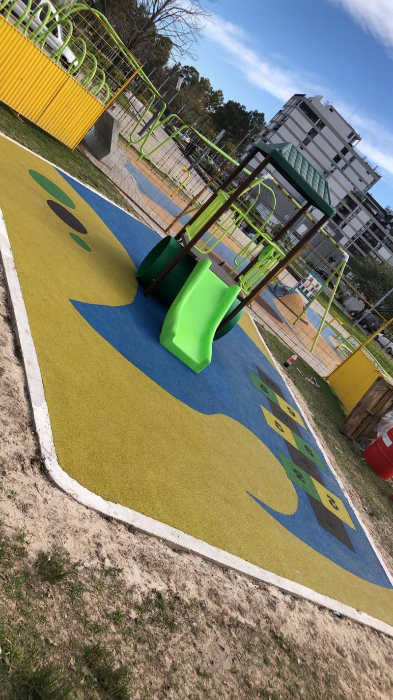 Obra plaza Olímpica Villa Soldati